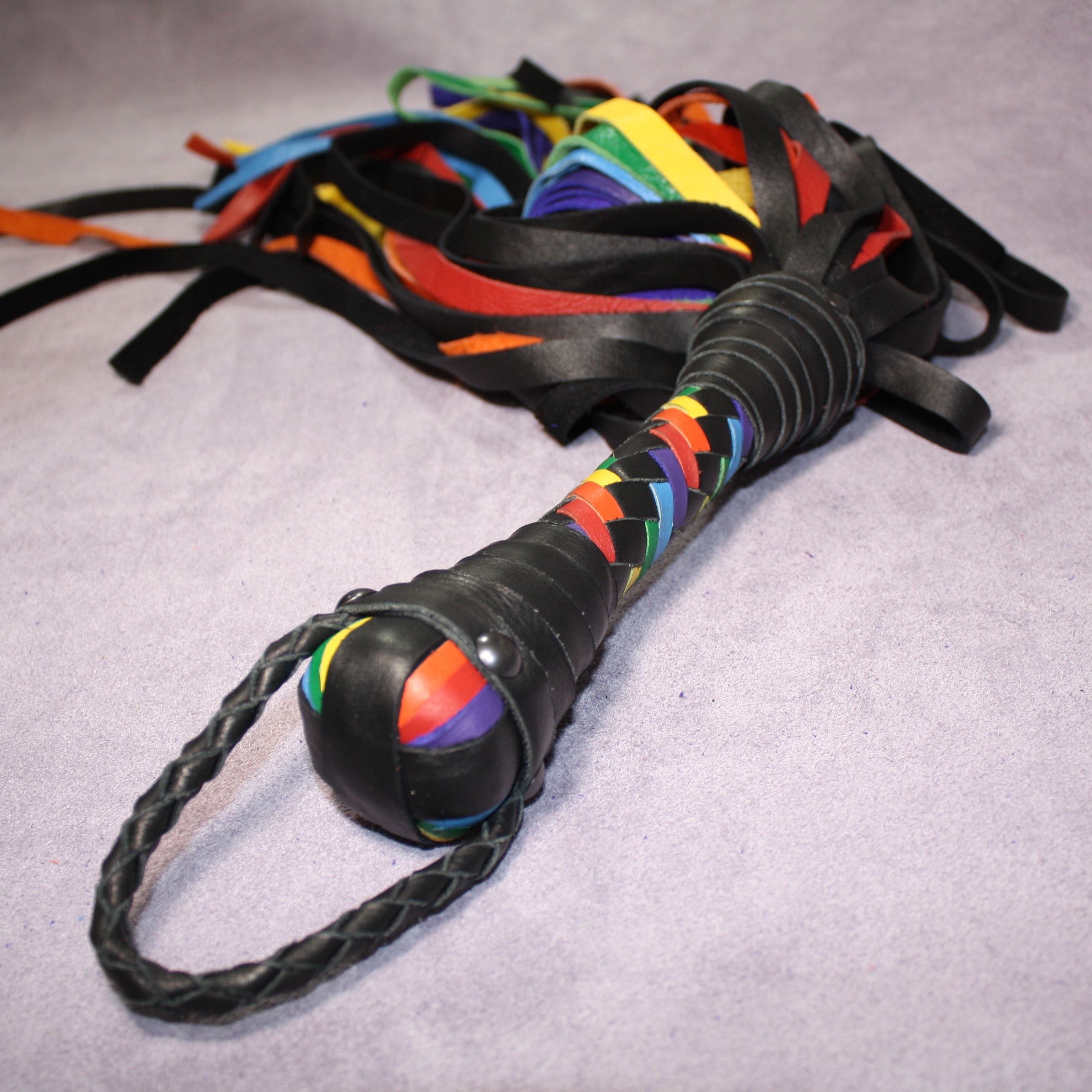 Rainbow Flogger &  Pride Floggers – Single or Florentine