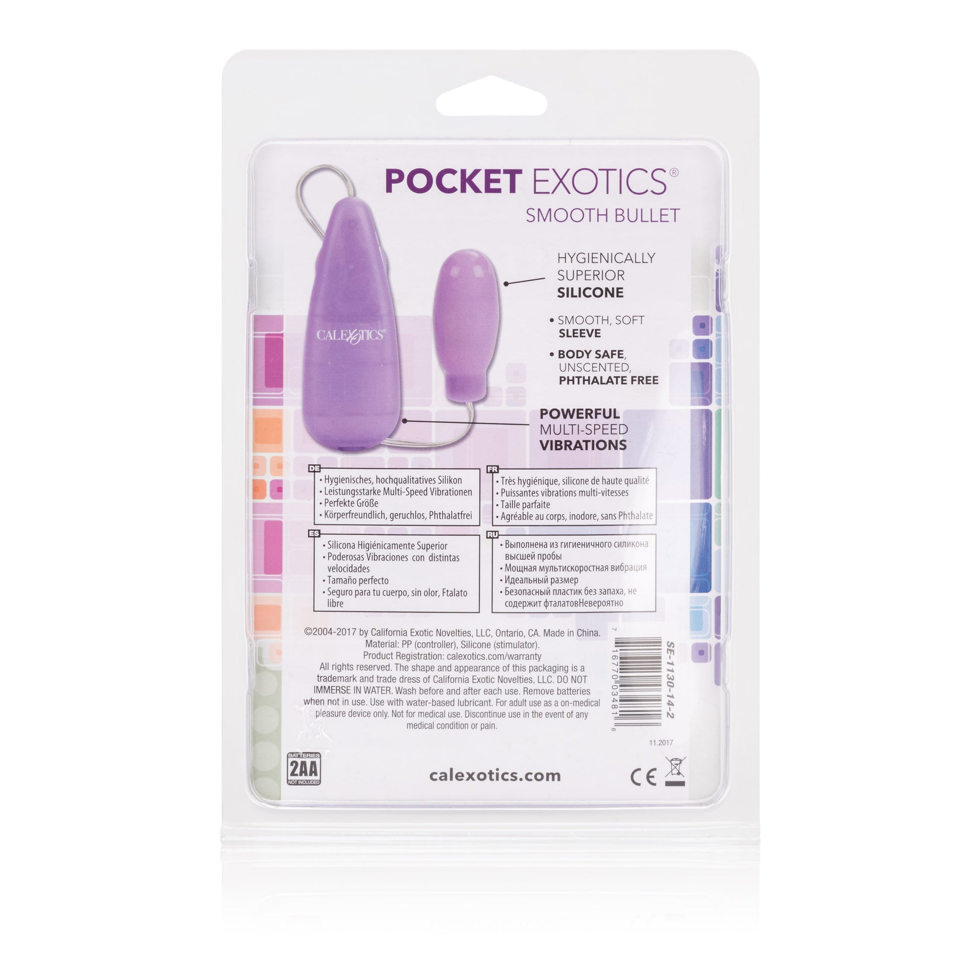 "Silicone Slims Vibrating Smooth Bullet - Purple SE1130142"