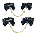 "Temptasia Ardor Wrist and Ankle Restraints Black With Bow BL-55525"