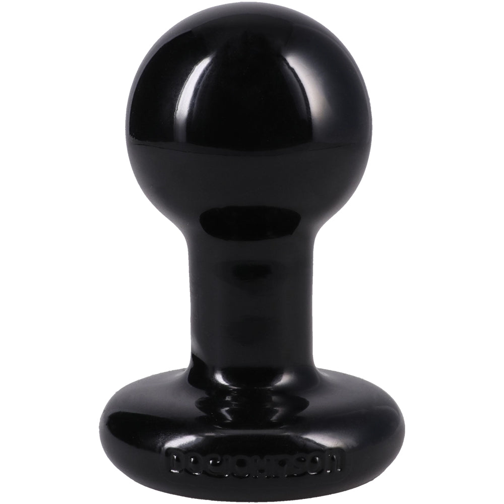 Round Butt Plug Large - Black