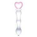 "8 Inch Sweetheart Glass Dildo - Pink/clear GLAS-161"
