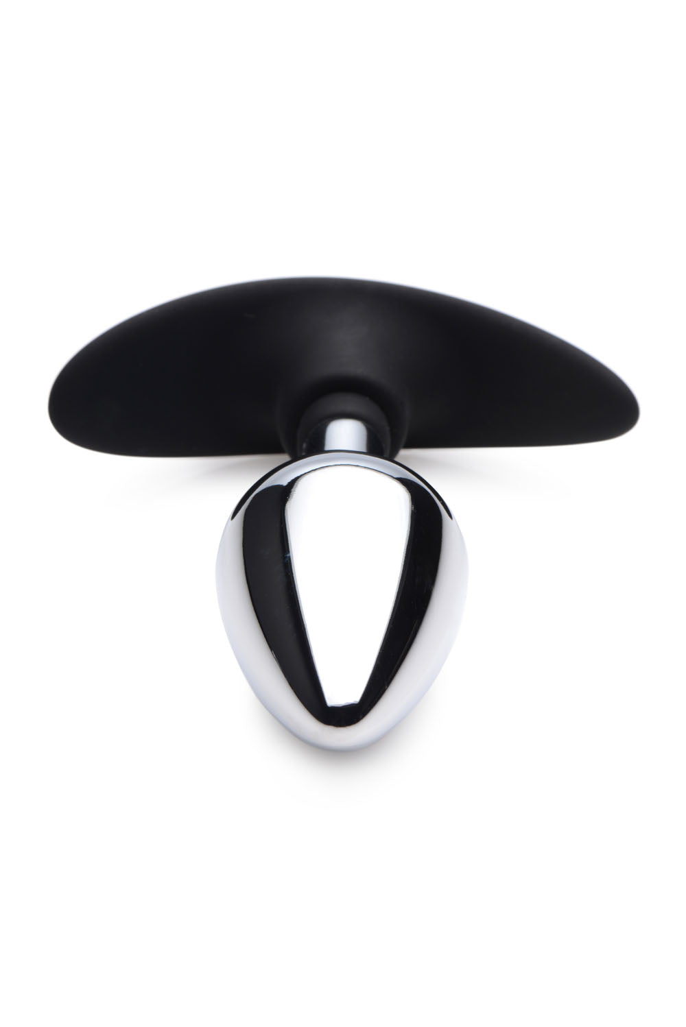 Dark Invader Metal and Silicone Anal Plug - Medium -