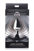 Dark Invader Metal and Silicone Anal Plug - Medium -